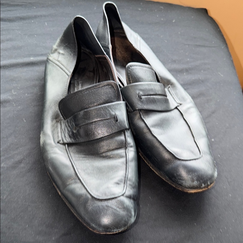 Ermenegildo Zegna Black Leather Loafers 10 EU 11 US
